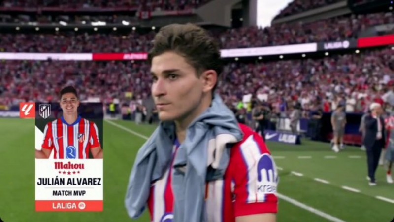 Julián Álvarez, implacable: un doblete en la goleada del Atlético de Madrid